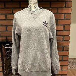 Adidas gray crewneck sweatshirt size small excellent condition.  Unisex
